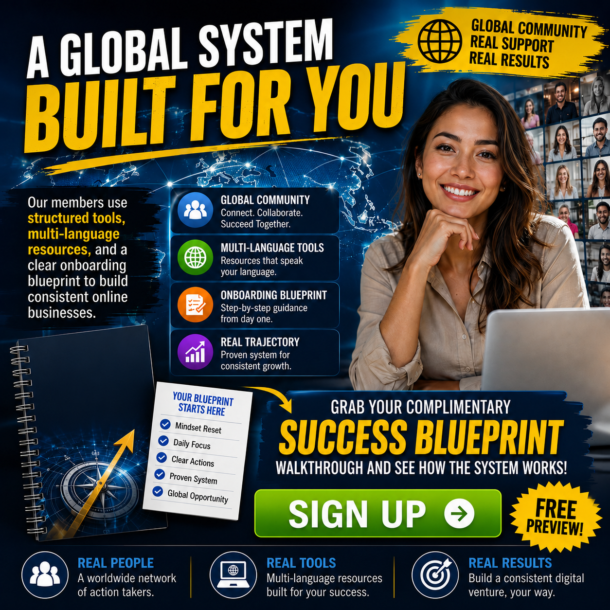 A global system built for you — global community and tools ad